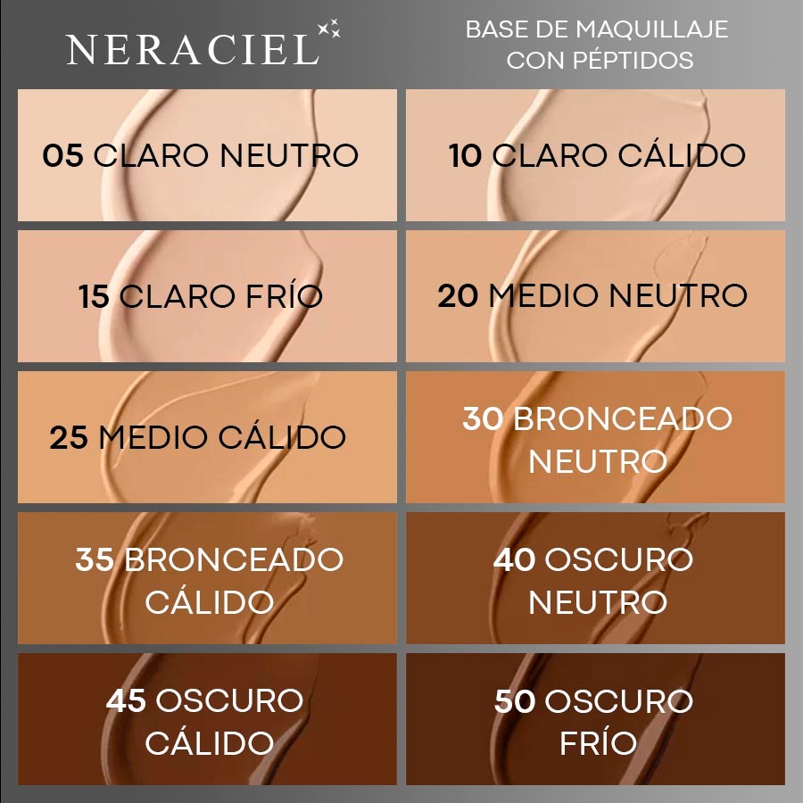 Base de maquillaje con péptidos