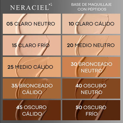 Base de maquillaje con péptidos